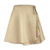 IHUASU Women's Satin Halter High Waist Tie A-Line Skirt Solid Acetate Wrap Skirt