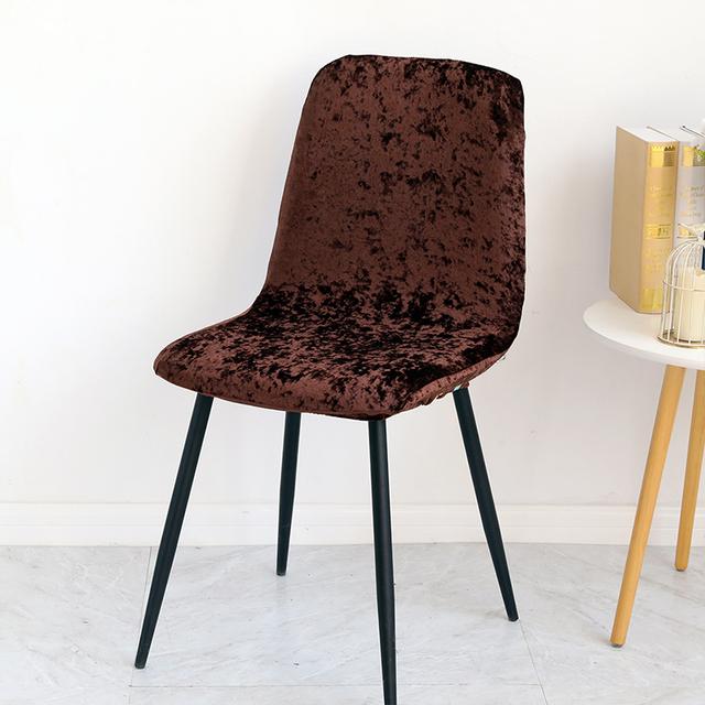 1 шт., чехлы на стулья из блестящей бархатной ткани, чехол для барного стула, короткий размер, чехол для сиденья Cvoers для гостиной