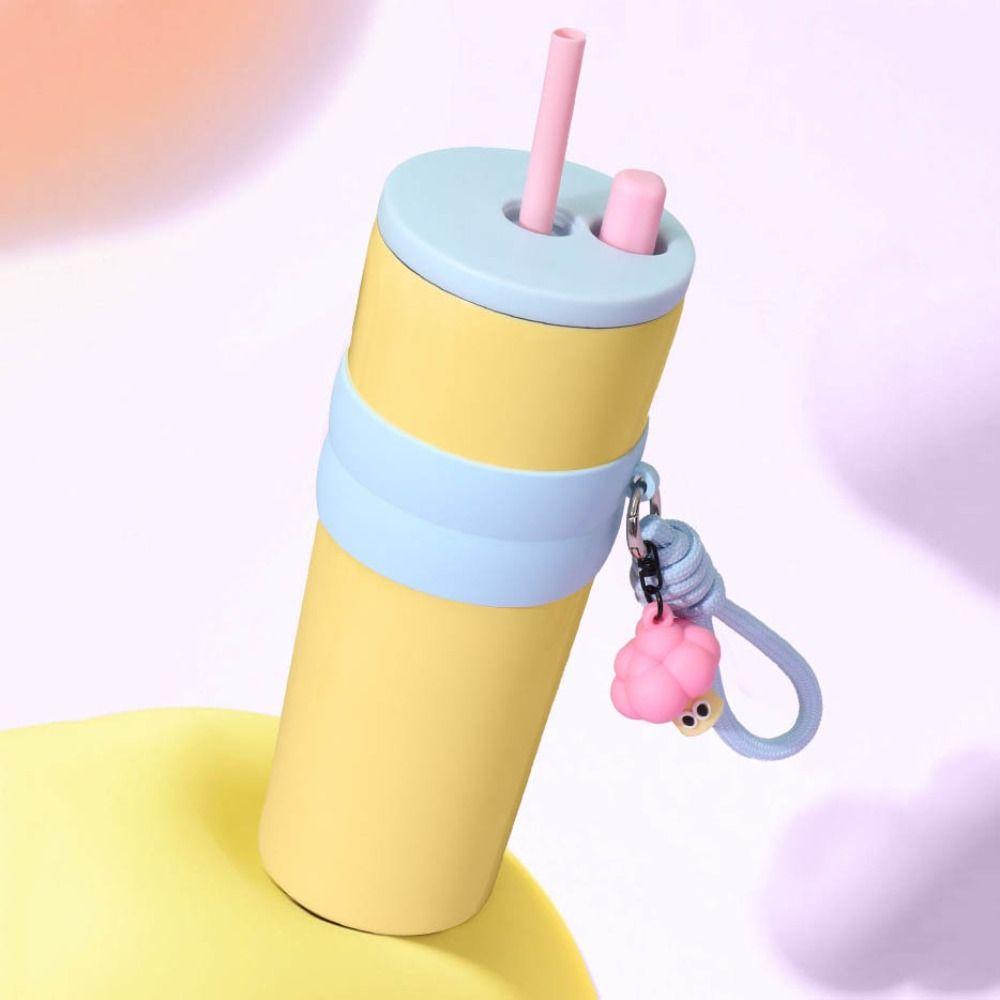 316 Stainless Steel Insulated Cup Bow Thermal Water Bottle Vacuum Cup for Student Children