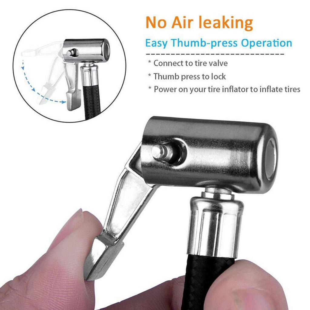 10cm Car Tire Inflator Hose Inflatable Air Pump Extension Air Connection Locking Tyre Twist Tube Adapter Chuck Q2i6