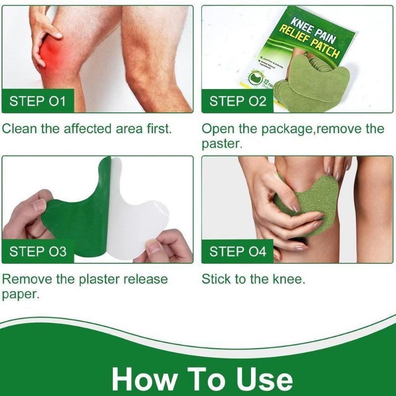 12Pcs/Wormwood Knee Plaster Pain Relief Patches Chinese Herbal Medical Plaster Muscle Joint Stickers