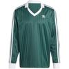 Originals Adicolor Pique Striped Pullover Football Long Sleeve T-Shirt Men Tops Mineral-Green IZ2446