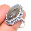 Labradorite Gemstone 925 Sterling Silver Jewelry Ring Size 8