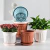 Large Flower Pot with Saucer Solid Color Planter with Drainage Hole Garden Rose Flowerpot for Indoor Outdoor Orchids Succulents Herbs