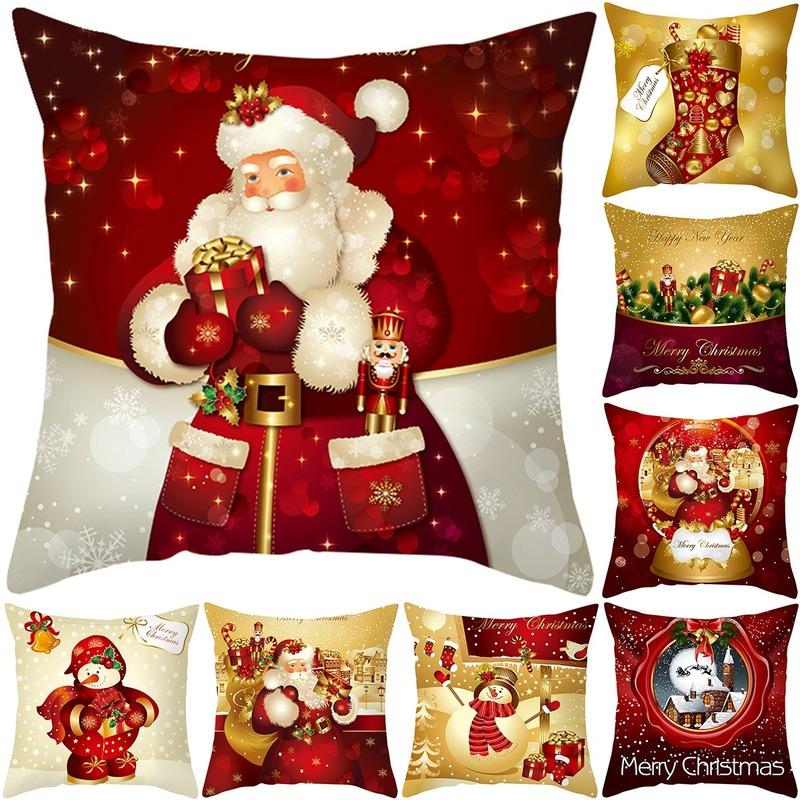 Santa Pillowcase Happy New Year Xmas Gifts Christmas Decor for Home Merry Christmas Ornament Navidad Natal Xmas Gifts