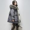 Fitaylor Large Natural Fox Fur Hooded Winter Jacket Women 90% White Duck Down Thick Parkas Warm Sash Tie Up Snow Coat
