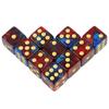 Premium Quality Square Corner Dot D6 Dice Set for Table Board Gaming - 12mm Mixed Color, Pack of 10
