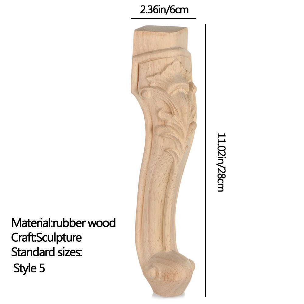 European Style Accessories Furniture Foot Legs Vintage Wood Carved Cabinet Seat Feets Home Decor