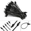 Nylon Cable Ties Wear-resistance Wire Parts Pipe Released Zip Straps 185mm Accessories Black Car Fastener Bundle Push Clips