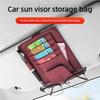 Car Visor Organizer Multi-Pocket Pouch Bag Scratch-resistant Auto Visor Holder Card Glasses Storage Holder