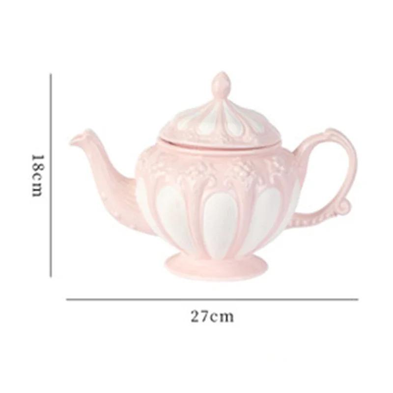 British Retro Court Tea Set Simple English Afternoon Tea Set Creative Ceramic Kettle Set Teapot Teacup Household Tableware Gift