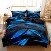 3D Geometric Bedding Set Abstract Cool Blue Black Home Textiles Single Twin Queen King Size Bedding Sets Home Decor