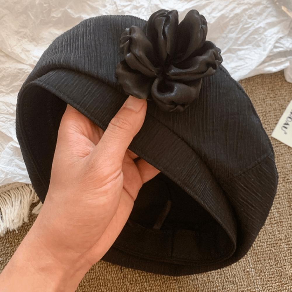 Французская шляпа художника Универсальная кепка художника Дышащий берет с цветком Праздник