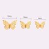 1 Set Wall Sticker with Glue Hollow Out Design Paper Art 3D Butterfly Refrigerator Sticker Home Decoration Household Supplies