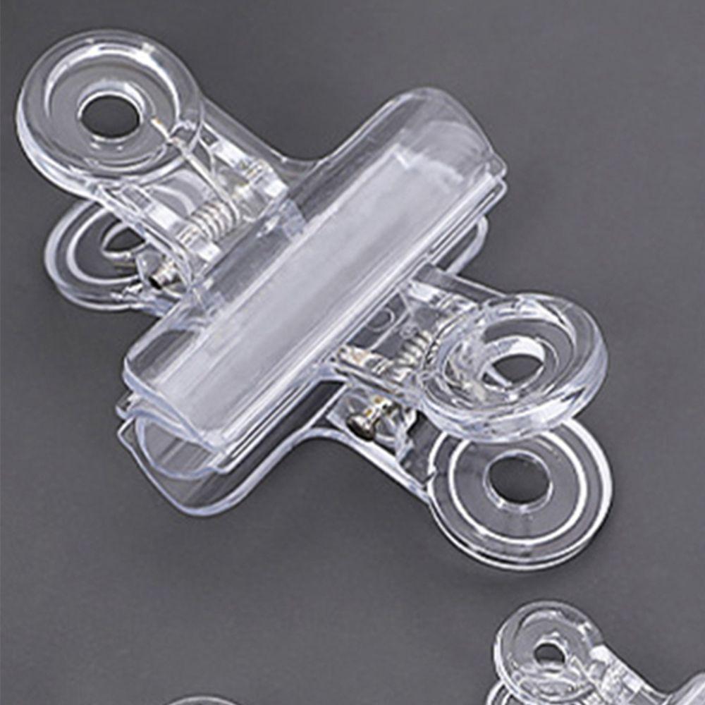Acrylic Simple Transparent Food Storage Clip Dovetail Clamp Long Tail Clip Memo Folder