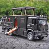 1:24 Mercedes Benz Camper RV Caravan Toy Model Car Diecast Pull Back Truck Toy Car Model with Sound and Light Suitable for Kids Boys Girls