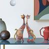 Chic Hotel Miniature Ornaments Exquisite Couple Cat Shape Home Decor