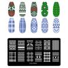 1PC Stainless Steel Printing Nail Stamping Plates Manicure Leaves Maple Template Mold Xmas Snowflakes Nail Art DIY Decorations