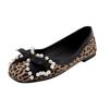 2024 Spring Summer Shoes Women Flats Elegant Ladies Leopard Shoes Fashion Brand Woman Boat Shoes Flat Plus Size 42 A4376