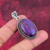 Purple Copper Turquoise Pendant, 925 Solid Sterling Silver Jewelry, Gemstone Pendant, Gift For Her Handmade Dainty Jewelry
