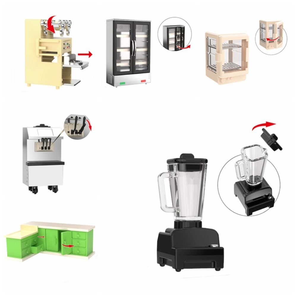 Shooting Props Ice Cream Maker Model Lifelike Electrical Model  for 1/12 1/6 Dollhouse