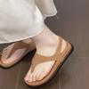 Sheepskin Version~ Retro Leather Thick-soled Clip Toe Sandals Women Wear Niche Vacation Shoes Cool Slippers