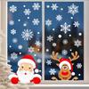 PVC Christmas Window Stickers Snowman Snowflake Santa Claus Window Electrostatic Sticker Merry Christmas Decals Home Decoration