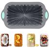Silicone Bread Loaf Pan With Fluted Design, Food Grade Non-Stick Silicone Baking Mold For Cake, Metal Reinforced Frame Secure
