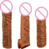 Realistic Condoms For Men Reusable Penis Sleeve For Male Extender Dildo Enhancer Enlargement Condom Male Cock Sex Toys