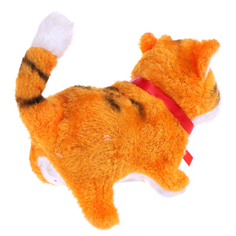 Electronic Pets Cats Dolls Cat Plush Walking Barking Kids Educational Toy