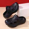 Children's Summer Hole Shoes Parent-child Wear Thick-soled Stepping Shit Feeling Boys Non-slip Tire Bottom Beach Bag Head Cool Slippers