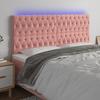 VidaXL LED Headboard Bedroom Furniture Double Bed Accessory Head of Bed Frame Interior Pink 3122825