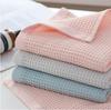 Japanese Style Pure Cotton Waffle Face Towel - Absorbent, Lint-Free, Honeycomb Design