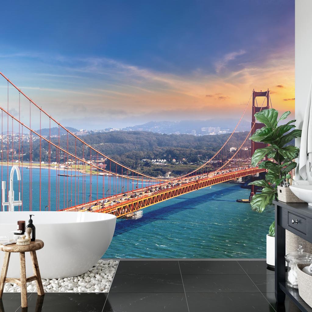Photomural Golden Gate Bridge In San Francisco Structural Vinyl 360x240
