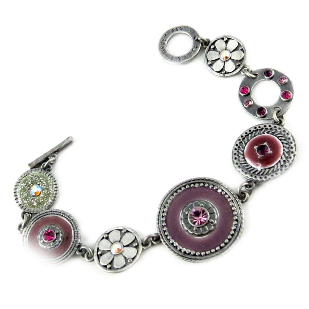 Les Trésors De Lily [E2567] - Designer Bracelet 'Byzance' Purple Gray
