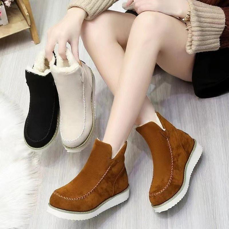 Autumn and Winter Footwear Plus Size Comfortable and Short Boots Women's Shoes with Thick Soles