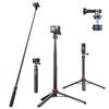 Ulanzi II Camera Tripod for Quick Release Selfie 140cm Magnetic Magnetic Telescopic Selfie Mini Action Camera Tabletop Vlog Folding 360 Compatible