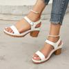 Braided Chunky Heeled Sandals for Women 2025 Summer Ankle Strap Platform Sandles Woman Casual Weaving Gladiator Sandalias Mujer