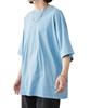 WEGO Unisex Short Sleeve Cotton Oversized Simple Loose Plus Size Blue Sonata Men's T-Shirt, T-Shirt, Top, Fit, Sizes, Gift, Spring/Summer/Autumn,