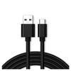 USB-C Cable for Samsung Galaxy A12-Samsung Galaxy A02S - Black Nylon 1 Meter - Yuan Yuan
