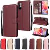 Кожаный чехол-кошелек для Xiaomi Redmi 10 2022 9 9A 9C 9T 8 8A 7A 6 Note 10 10S 10 Pro 9S 9 Pro 8 Pro 7 6 5 Pro Poco X3 Pro M4 Pro M3 11T