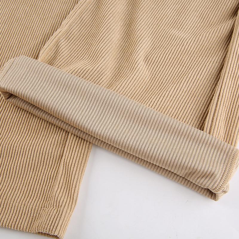 Corduroy Baggy Joggers Women Vintage Wide Leg Pants Brown Low Waist E Girl 90s Aesthetic Trousers Female Sweatpants