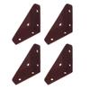 4Pcs 90 Degree Gusseted Angle Connector Brackets Rustproof Corrosion Resistant Gusset Corner Brace Fasteners