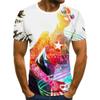 Three-dimensional Graphic T-shirt Casual Lattice Tops 3D Men's T-shirt Summer T-shirt Men's O-neck Shirt Plus Size Streetwear