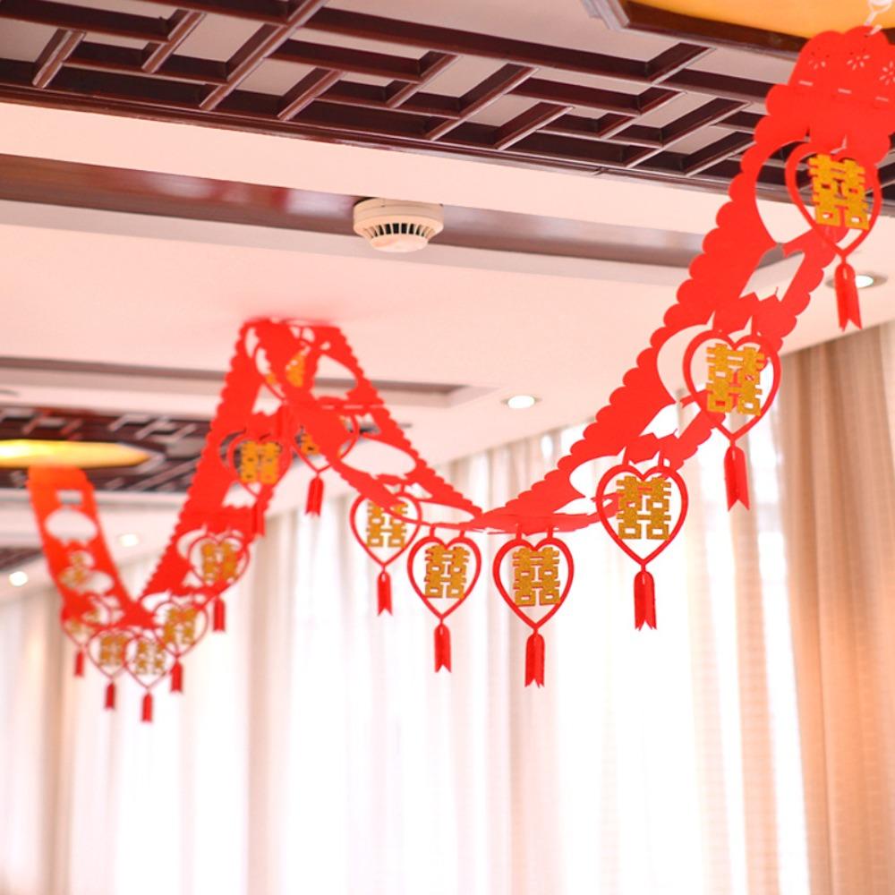 Chinese Style Chinese Marriages Hanging Banner DIY Wall Ornament New Year Party Decorations