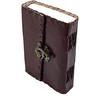 Handmade Embossed Travel Diary with Classic Style/Formate With Hook - Brown. Size 5X7 Inches.