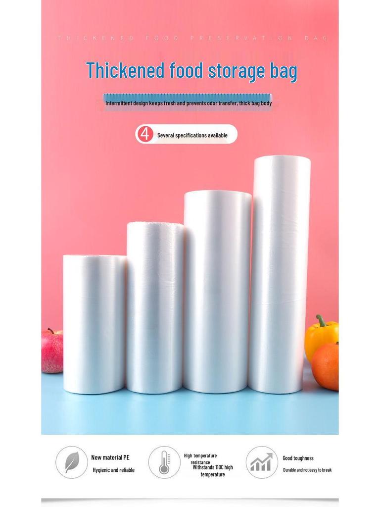 Transparent Food-Grade Fresh-Keeping Bags with Easy-Tear Design