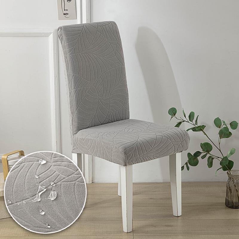 Jacquard Chair Cover for Dining Room Wedding Banquet Stretchy Water Repellent Chair Protector 1/2/4/6 Pieces Chair Slipcover