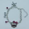 Y2K Pink Bow Skull Bracelet - Halloween Hot Girl Accessories