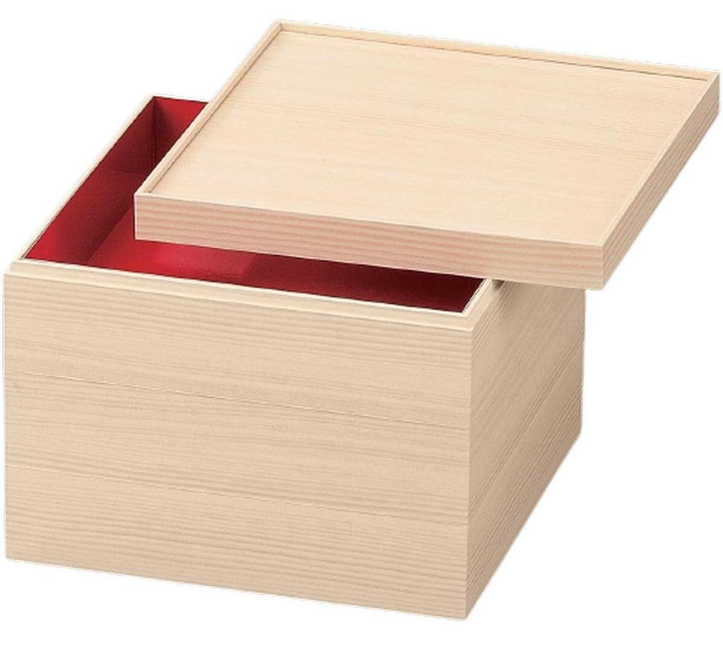 Сделано в Японии Тяжелая коробка 3 яруса Размеры Хорошее дерево Бумага Цукаса Сираки x x J-kitchens 5.5 16.5см 16.5см 16.1см